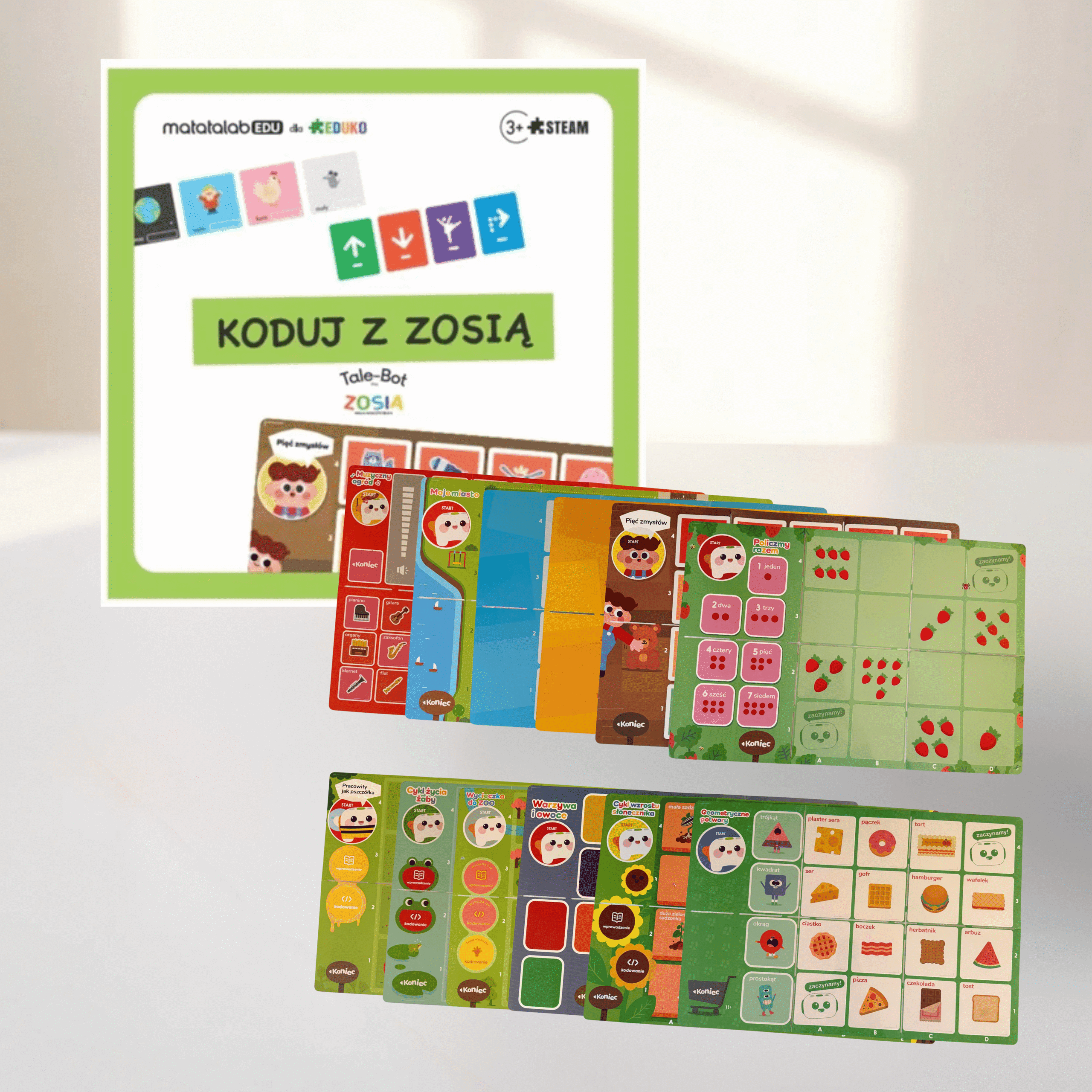 Mapy interaktywne do robota Zosia – zestaw edukacyjny STEAM
