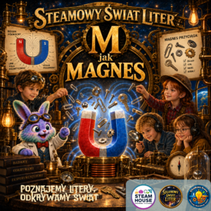 M jak MAGNES – materiały do nauki litery M przez eksperymentowanie | 29 stron PDF